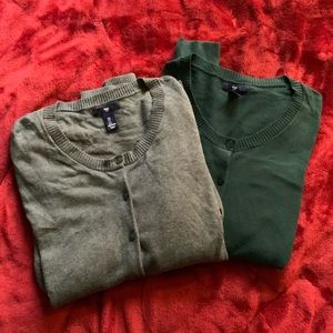 2 GAP Button-Up Cardigans